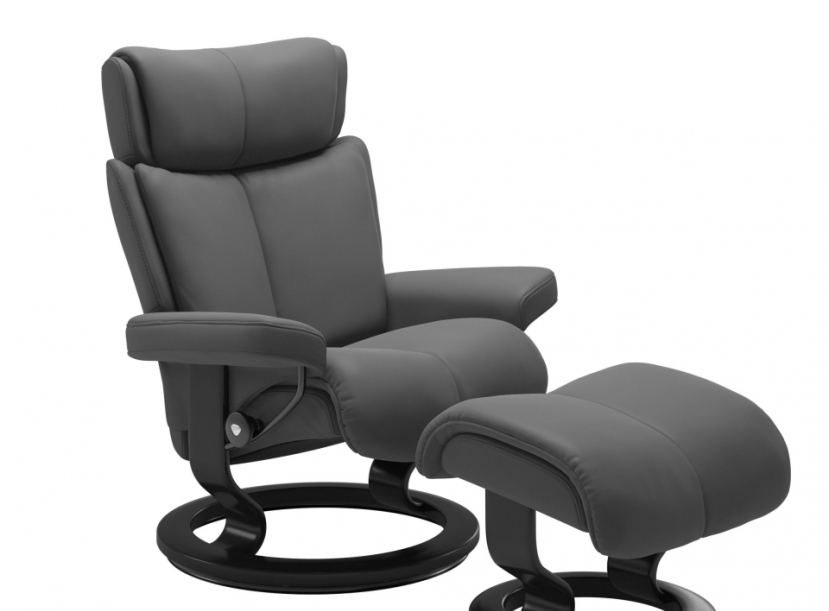 Кресло-реклайнер с пуфом Stressless MAGIC(M) Signature