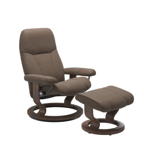 Кресло-реклайнер  с пуфом STRESSLESS CONSUL(M) CLASSIC BASE