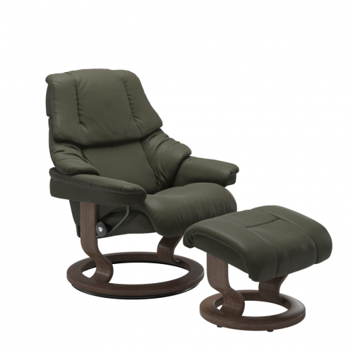 Кресло-реклайнер с пуфом Stressless Reno (M) Classic